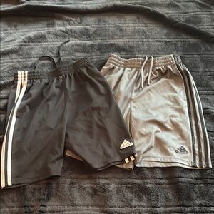 Adidas Black and Gray Athletic Shorts Set